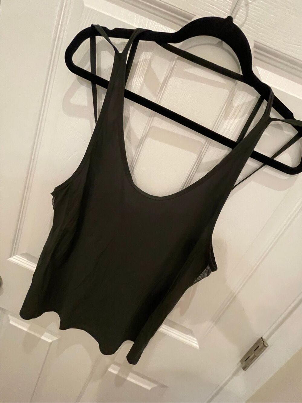 lululemon Women’s Size 12 Olive Green Mesh Back Racerback Tank Top